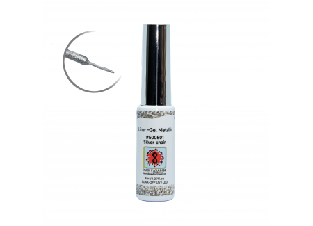 Liner Gel Metallic - Silver Chain 8 ml
